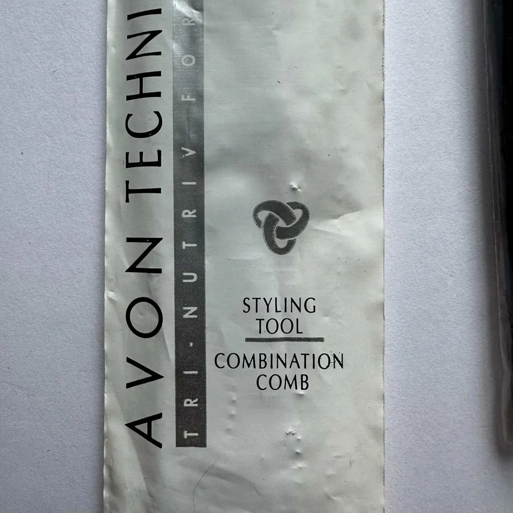 (2) Avon Techniques Tri-Nutriv Combination Comb‎ Styling Tool Vintage 1998